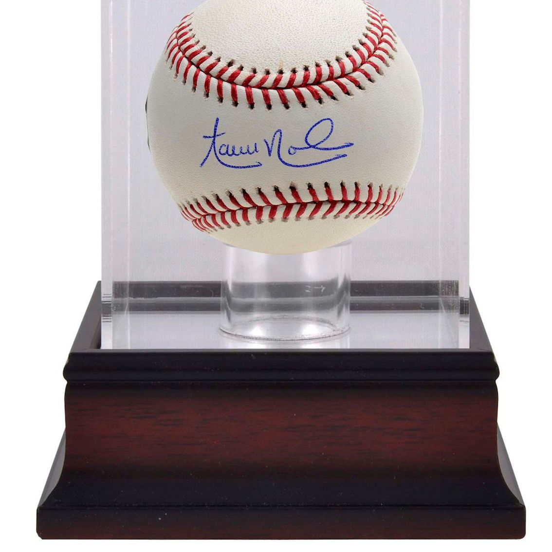 Fanatics Authentic Aaron Nola Philadelphia Phillies Autographed Baseball & Mahogany Baseball Display Case - Image 2 of 2