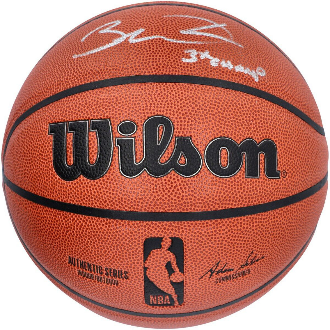 Fanatics Authentic Dwyane Wade Miami Heat Autographed Wilson Authentic Series Indoor/Outdoor Basketball with ''3X NBA CHAMP'' Inscription - Image 3 of 3