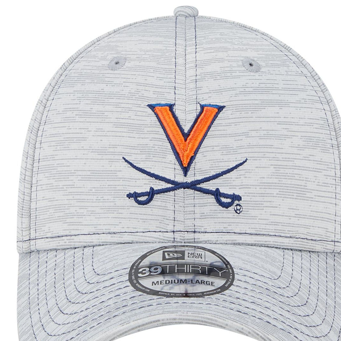 New Era Men's Gray Virginia Cavaliers Speed 39THIRTY Flex Hat - Image 3 of 4
