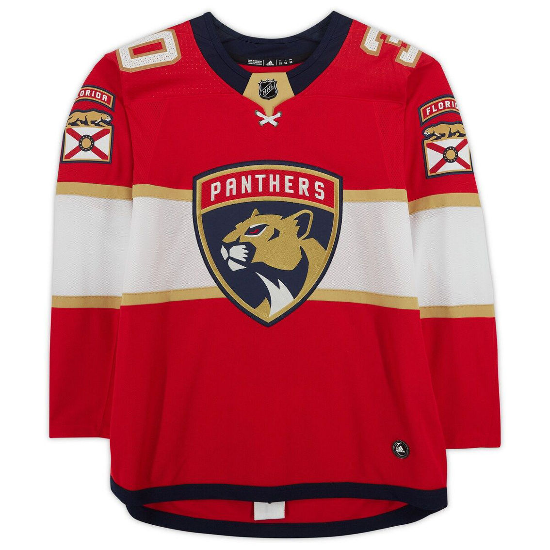 Fanatics Authentic Spencer Knight Florida Panthers Autographed Red Adidas Authentic Jersey with Multiple Inscriptions - Image 4 of 4