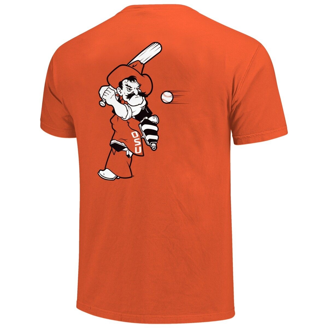 Image One Men's Orange Oklahoma State Cowboys Baseball 2-Hit T-Shirt - Image 4 of 4
