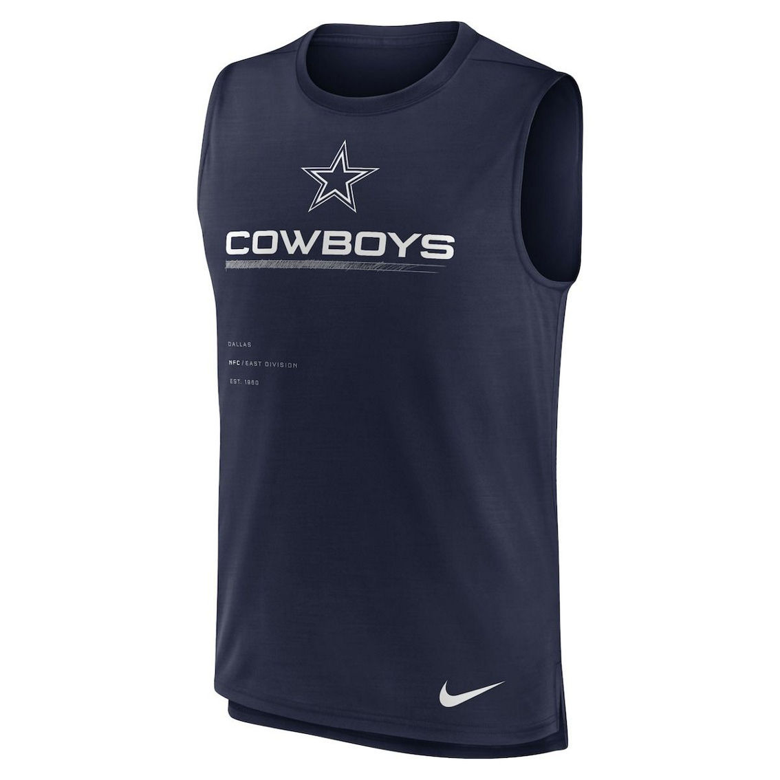 Nike Men's Navy Dallas Cowboys Muscle Trainer Tank Top - Image 3 of 4