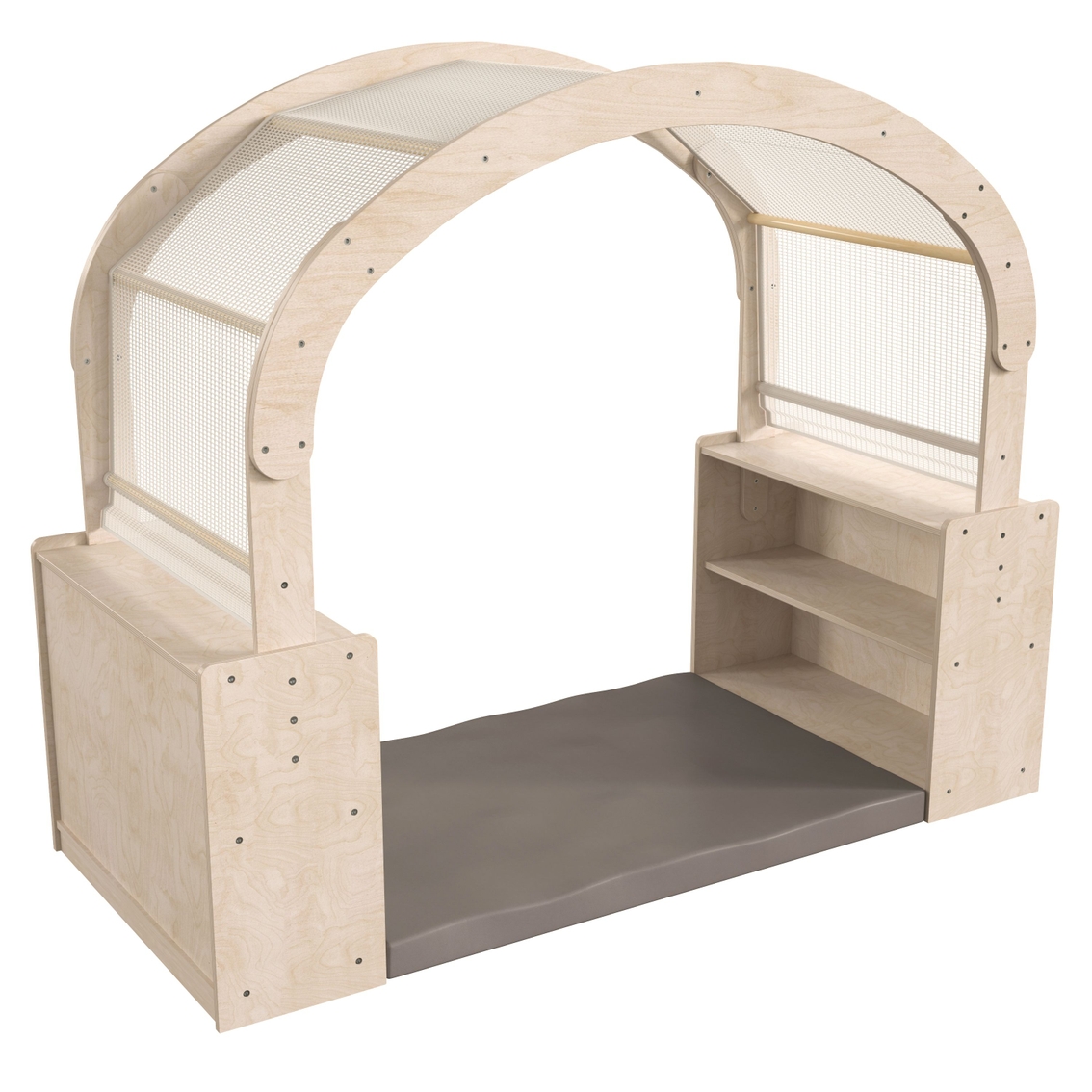 Flash Furniture Wooden Reading Nook with Storage Shelves & Canopy - Image 4 of 5