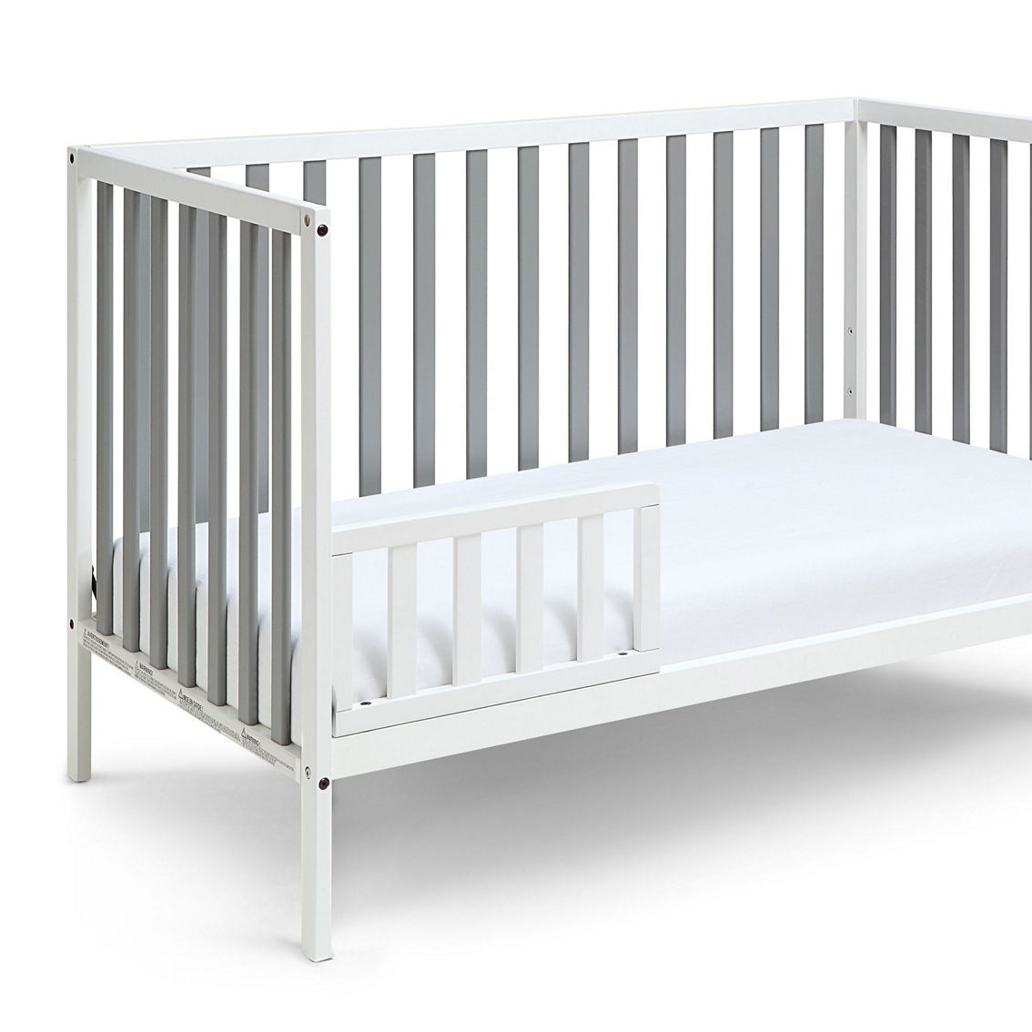 Baby Cache Deux Remi 3-in-1 Convertible Island Crib White/Gray - Image 4 of 5