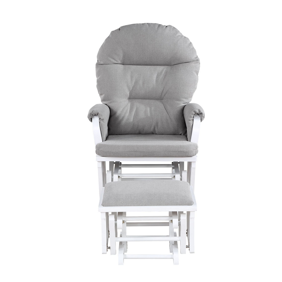 Suite Bebe Madison Glider and Ottoman White/Oyster - Image 2 of 5