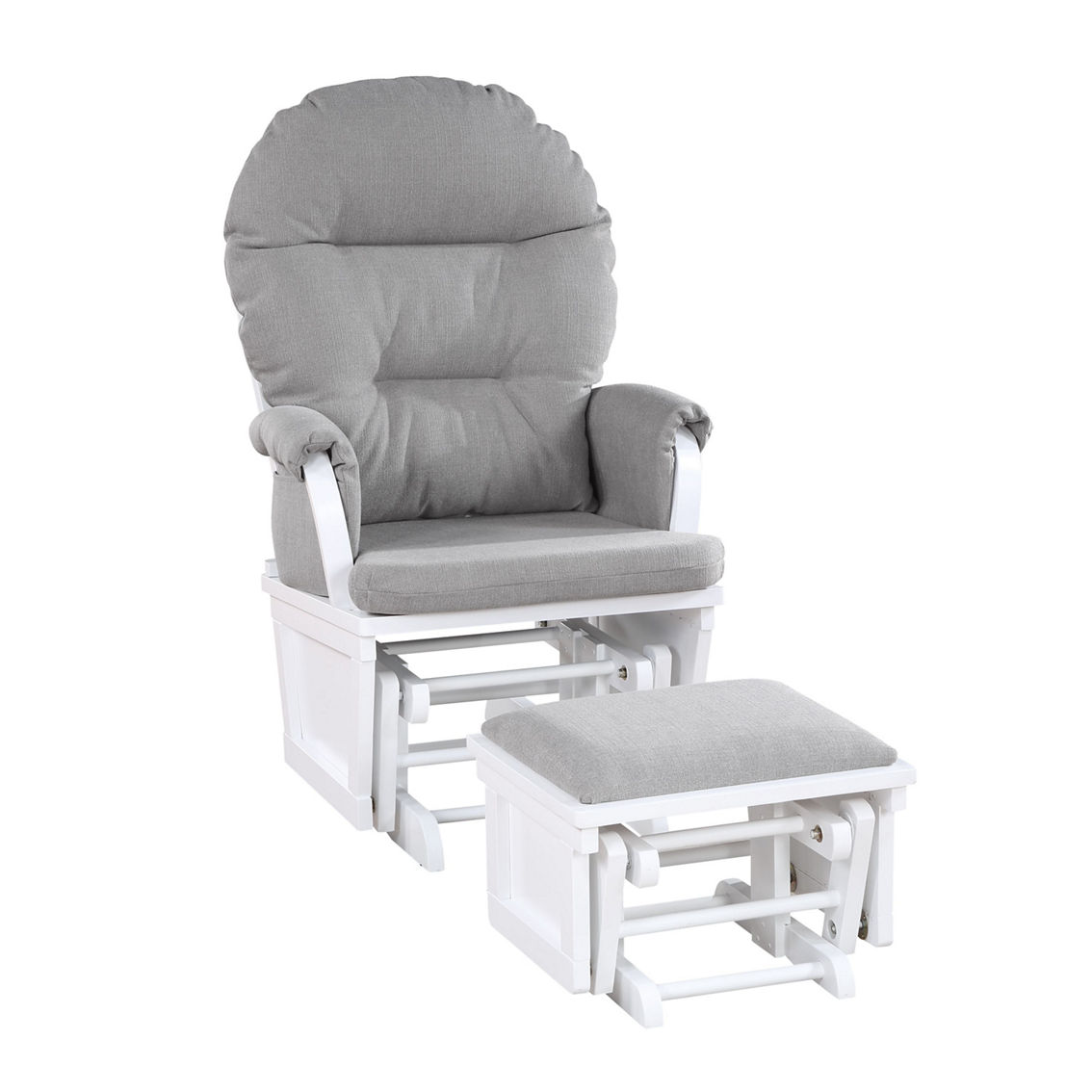 Suite Bebe Madison Glider and Ottoman White/Oyster - Image 3 of 5