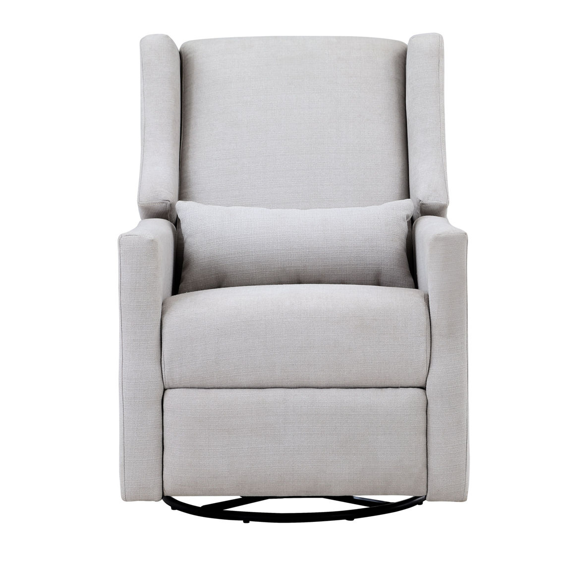 Suite Bebe Pronto Swivel Glider Recliner with Pillow Blanco Fabric - Image 2 of 5