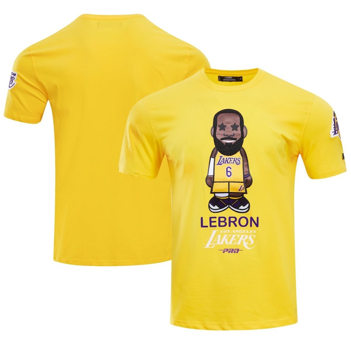 Pro Standard Men's LeBron James Gold Los Angeles Lakers #6 Caricature T-Shirt - Image 2 of 4