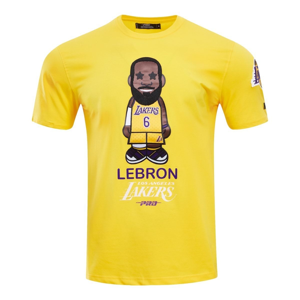 Pro Standard Men's LeBron James Gold Los Angeles Lakers #6 Caricature T-Shirt - Image 3 of 4
