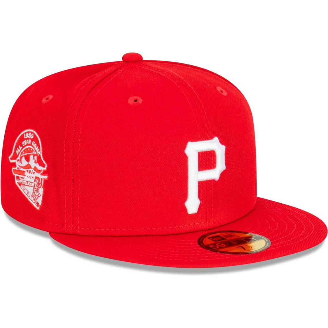New Era Men's Red Pittsburgh Pirates Sidepatch 59FIFTY Fitted Hat - Image 2 of 4