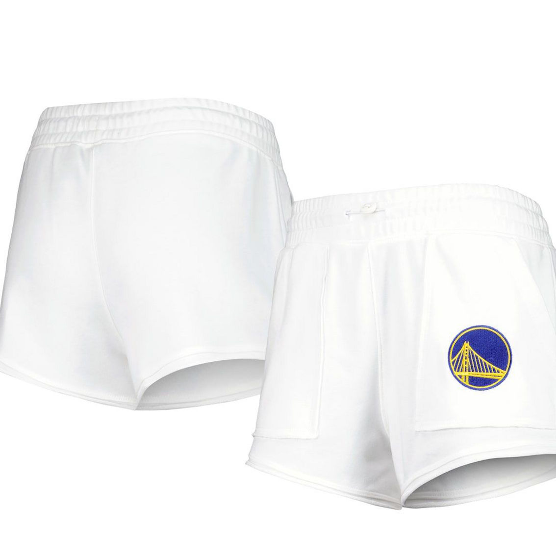 Concepts Sport Women's White Golden State Warriors Sunray Shorts - Image 2 of 4