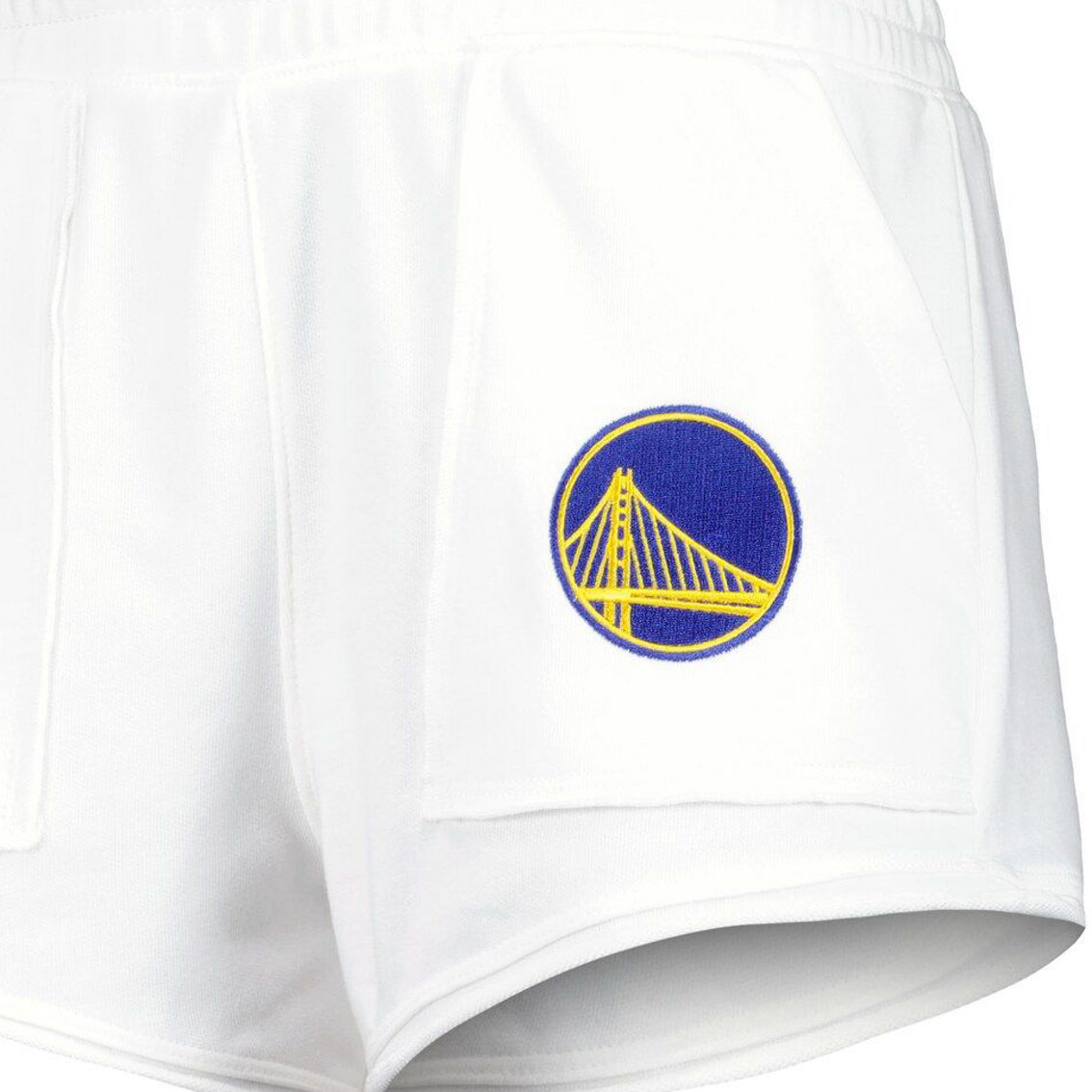 Concepts Sport Women's White Golden State Warriors Sunray Shorts - Image 3 of 4