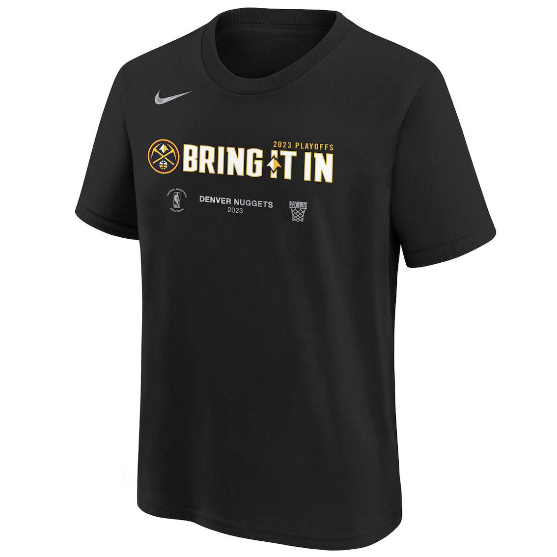 Nike Youth Black Denver Nuggets 2023 NBA Playoffs Mantra T-Shirt - Image 3 of 4