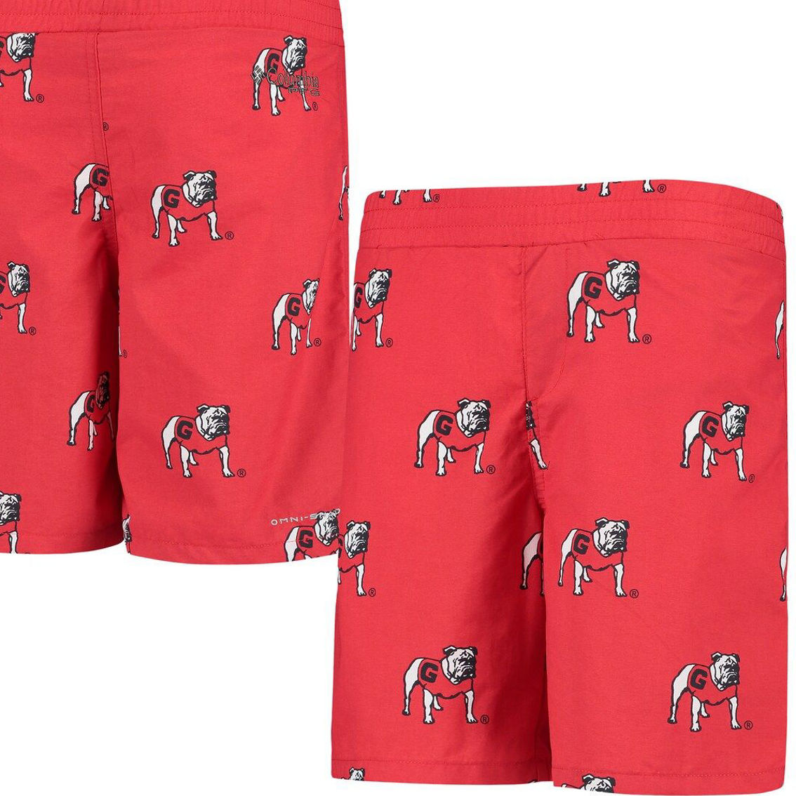 Columbia Youth Red Georgia Bulldogs Backcast Printed Omni-Shade Shorts - Image 2 of 4