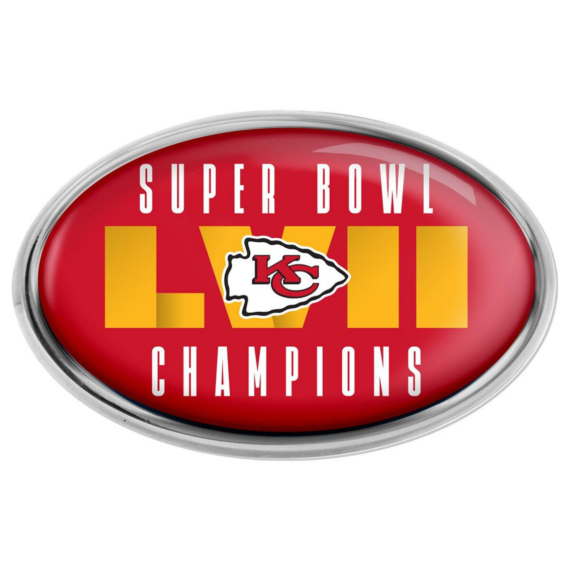 WinCraft Kansas City Chiefs Super Bowl LVII s Metal Auto Emblem - Image 2 of 2