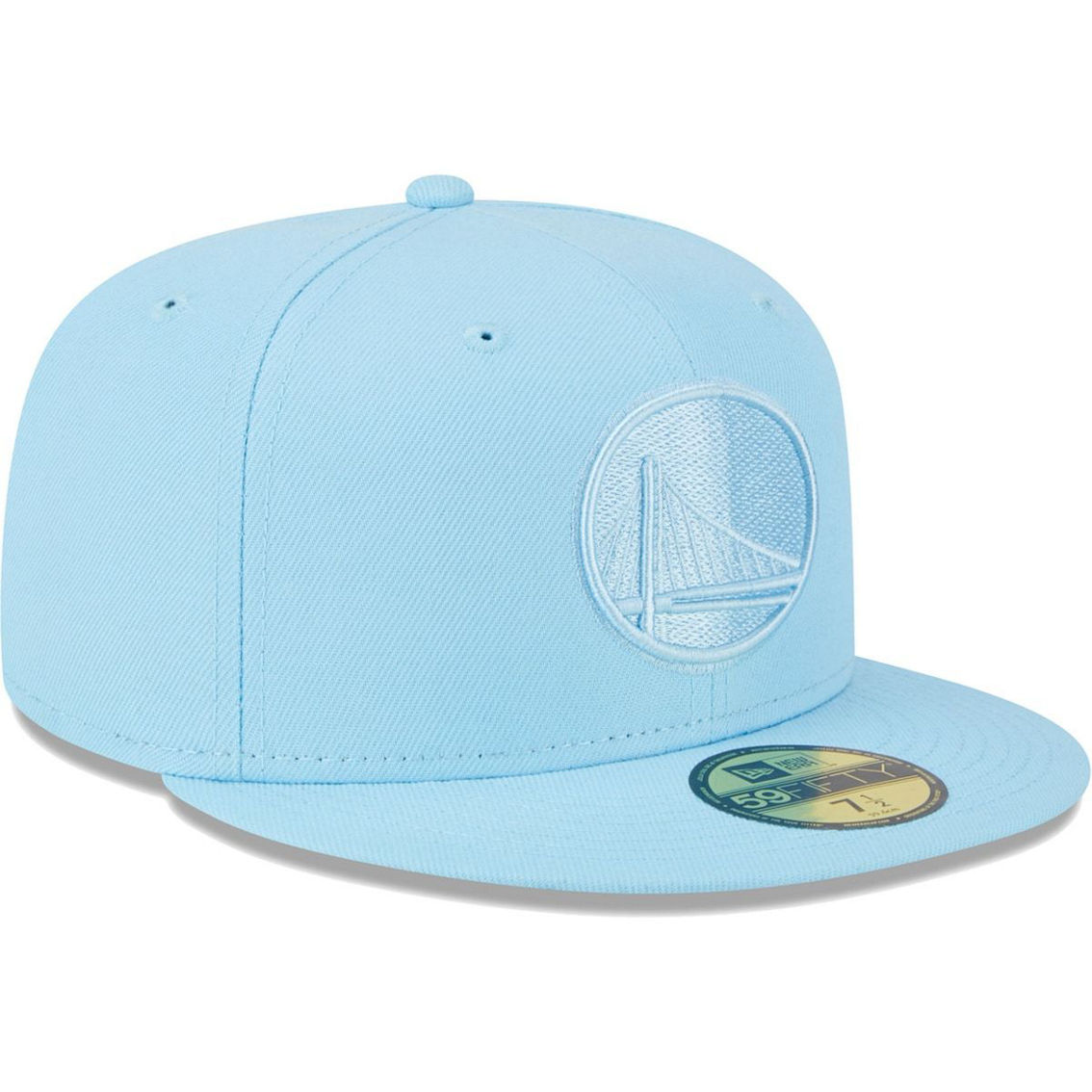 New Era Men's Powder Blue Golden State Warriors Spring Color Pack 59FIFTY Fitted Hat - Image 4 of 4