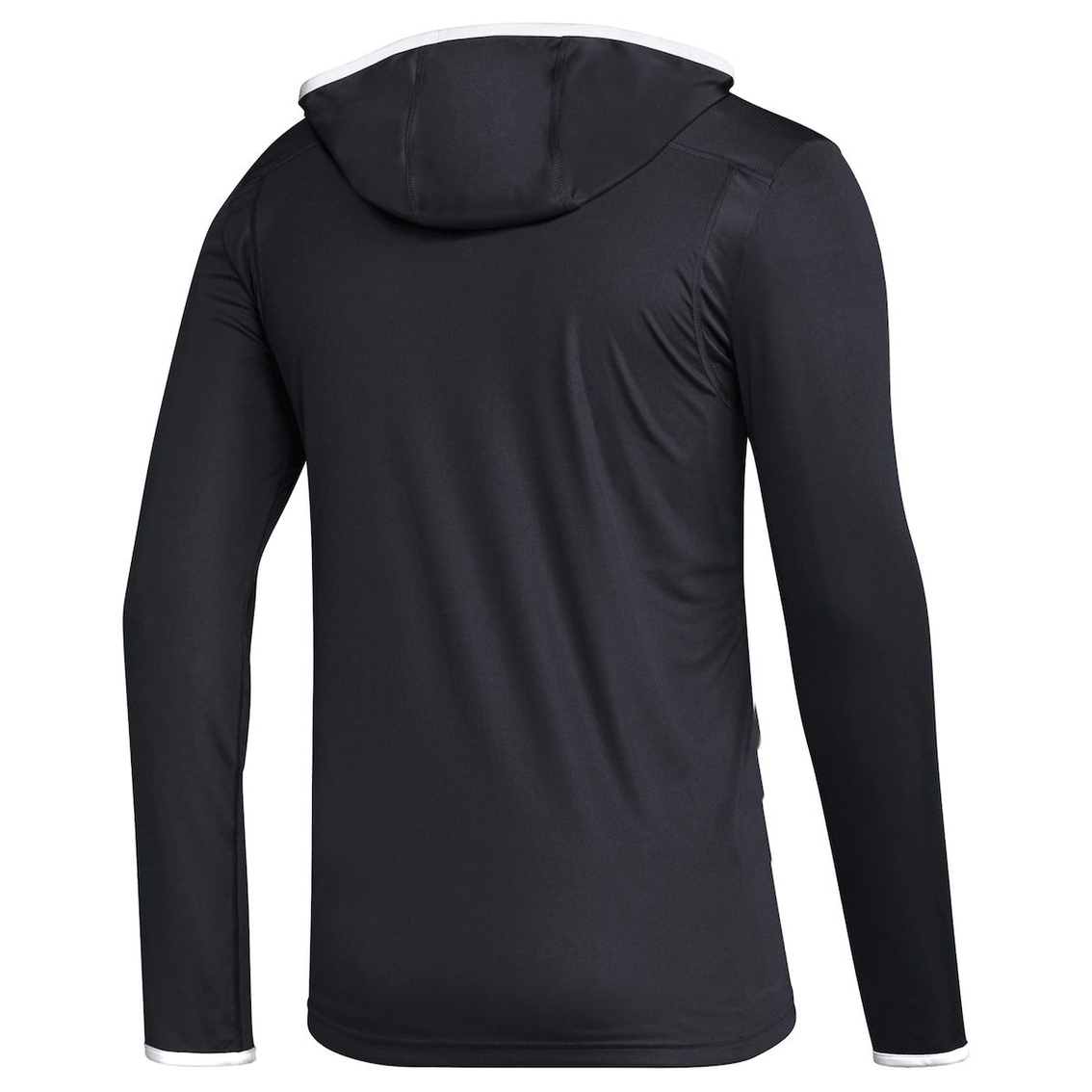 adidas Men's Black Chicago Blackhawks Team Long Sleeve Quarter-Zip Hoodie T-Shirt - Image 4 of 4