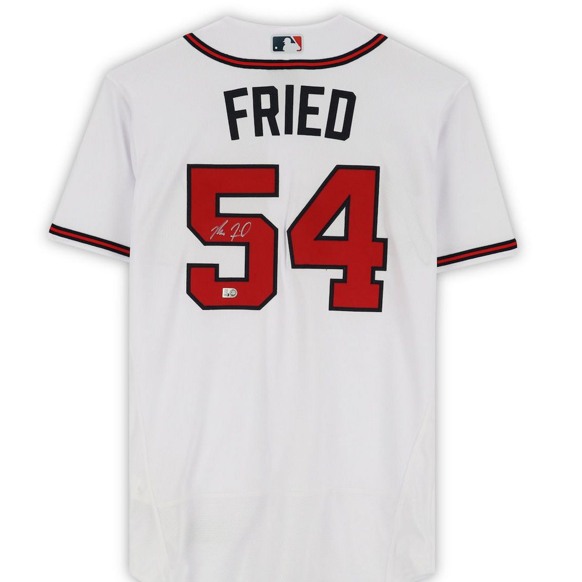 Fanatics Authentic Max Fried Atlanta Braves Autographed White Authentic Jersey - Image 3 of 4