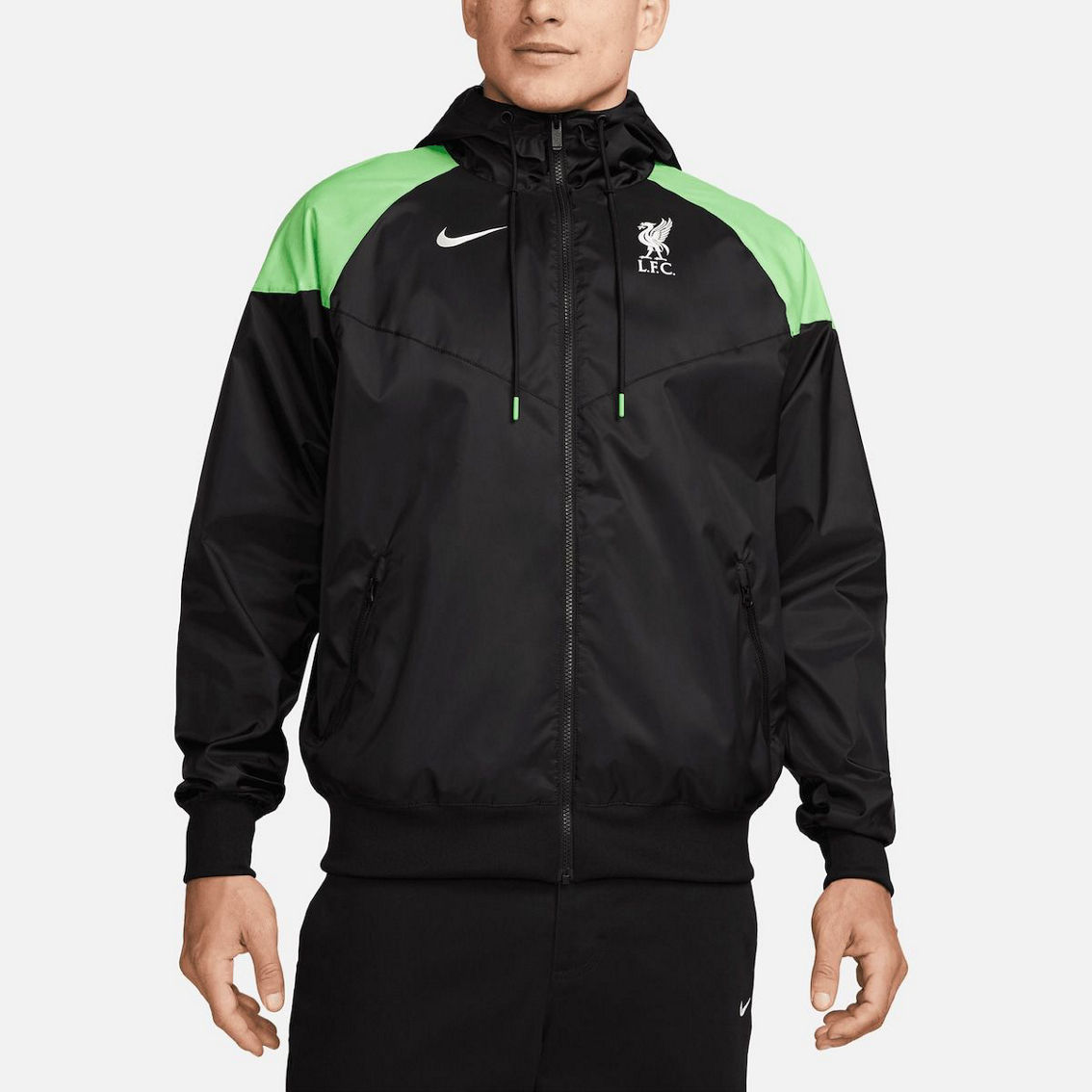 Nike Men's Black Liverpool Windrunner Raglan Full-Zip Jacket - Image 2 of 4
