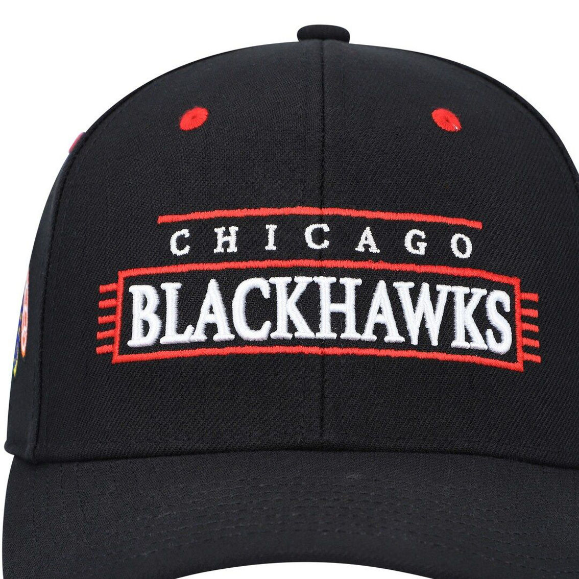 Mitchell & Ness Men's Black Chicago Blackhawks LOFI Pro Snapback Hat - Image 3 of 4