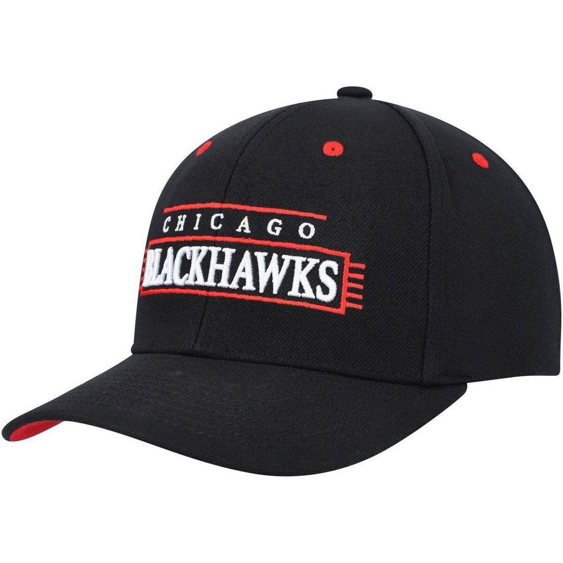 Mitchell & Ness Men's Black Chicago Blackhawks LOFI Pro Snapback Hat - Image 4 of 4