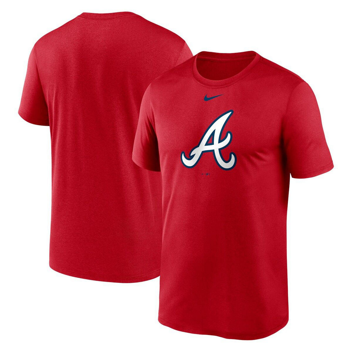 Nike Men's Red Atlanta Braves New Legend Logo T-Shirt - Image 2 of 4