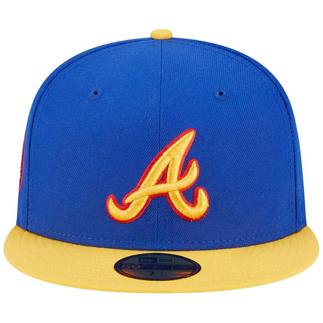 New Era Men's Royal/Yellow Atlanta Braves Empire 59FIFTY Fitted Hat - Image 3 of 4