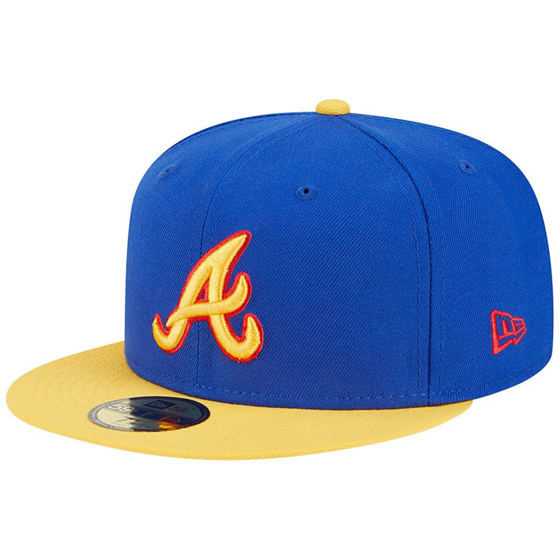 New Era Men's Royal/Yellow Atlanta Braves Empire 59FIFTY Fitted Hat - Image 4 of 4