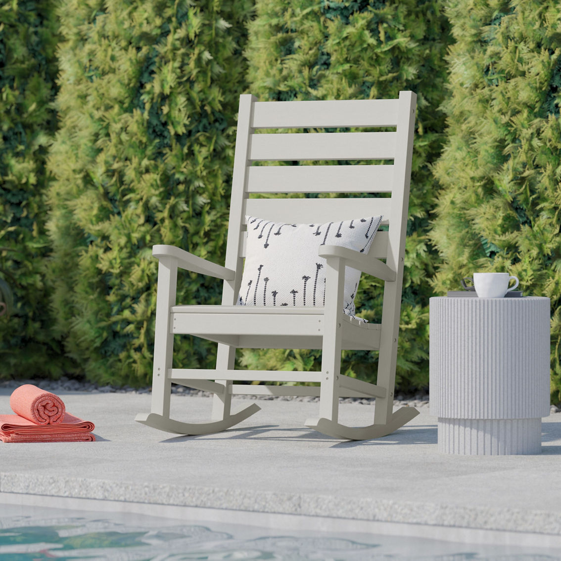 Flash Furniture All-Weather Classic Outdoor Rocking Chair - Image 3 of 5
