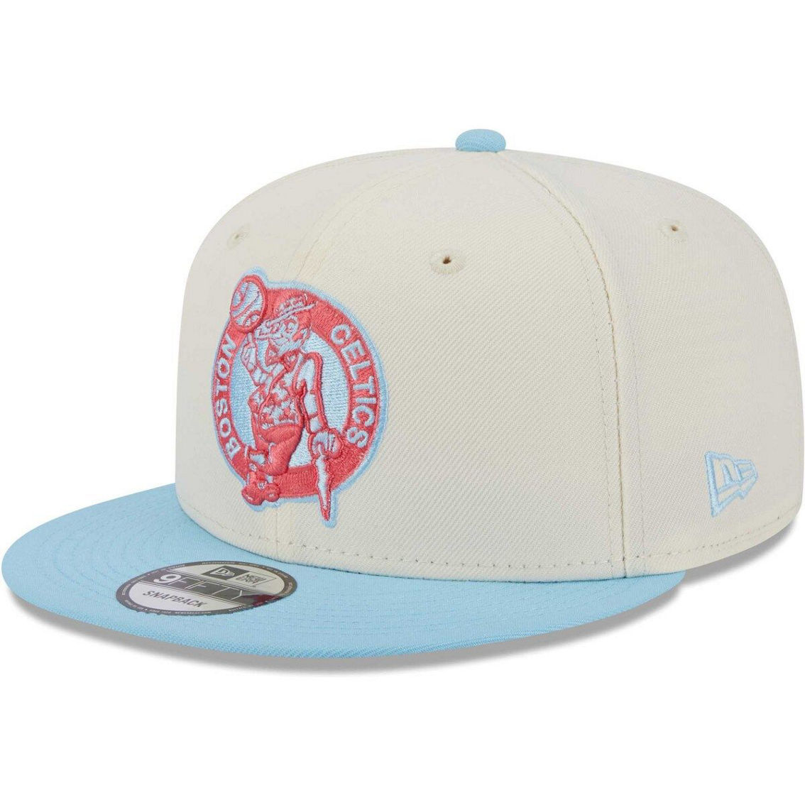 New Era Men's White/Powder Blue Boston Celtics 2-Tone Color Pack 9FIFTY Snapback Hat - Image 1 of 4