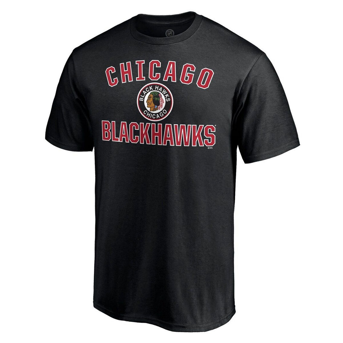 Fanatics Branded Men's Black Chicago Blackhawks Special Edition Victory Arch T-Shirt - Image 3 of 4