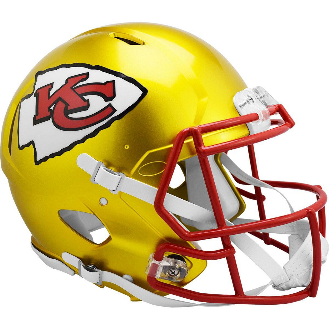 Riddell Kansas City Chiefs Unsigned Riddell FLASH Alternate Revolution Speed Authentic Football Helmet - Image 2 of 2