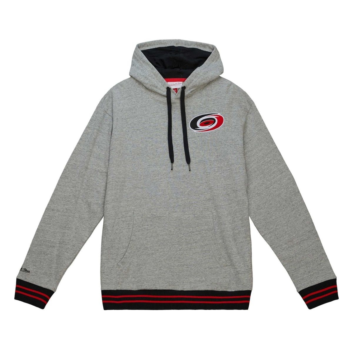 Mitchell & Ness Men's Heather Gray Carolina Hurricanes Classic French Terry Pullover Hoodie - Image 3 of 4
