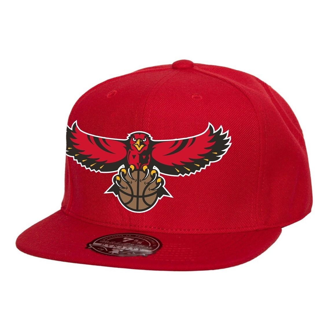 Mitchell & Ness Men's Red Atlanta Hawks Hardwood Classics MVP Team Ground 2.0 Fitted Hat - Image 2 of 3