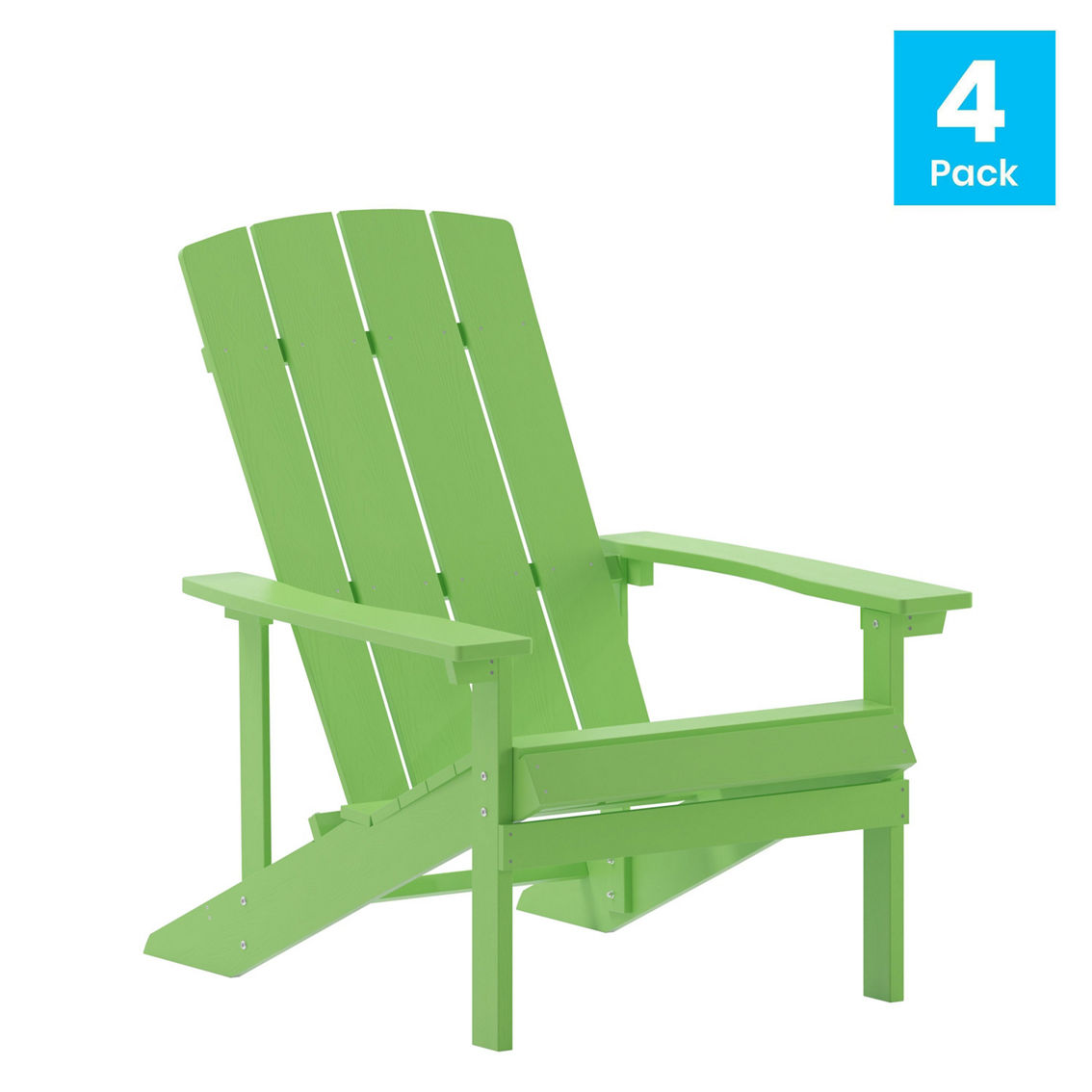 Flash Furniture 4 Pk Poly Resin Adirondack Chair - Image 4 of 5