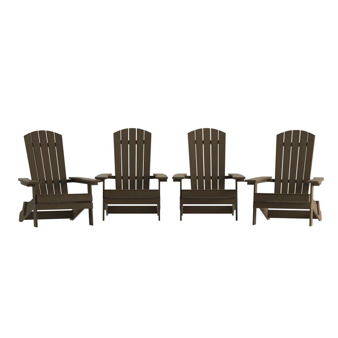 Flash Furniture 4 Pack All-Weather Folding Adirondack Chairs - Image 5 of 5