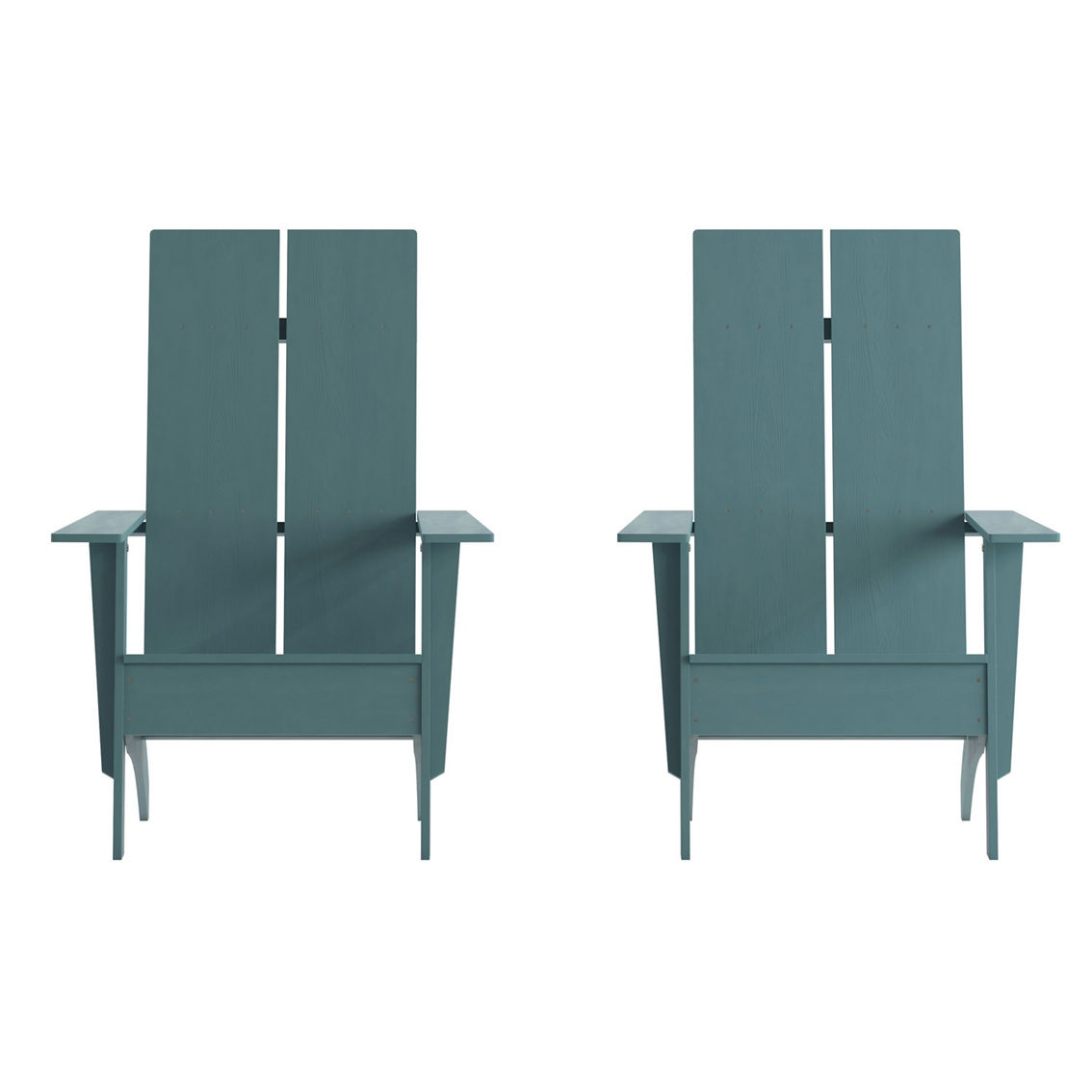 Flash Furniture 2 Pack Modern 2 Slat Back Adirondack Chairs - Image 5 of 5