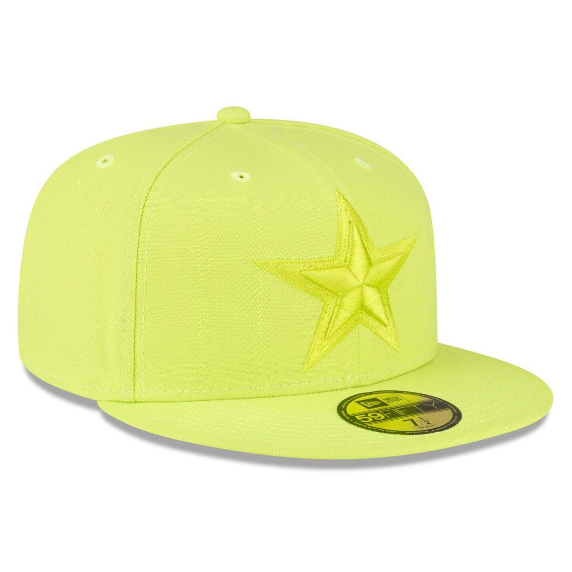 New Era Men's Neon Green Dallas Cowboys Color Pack Brights 59FIFTY Fitted Hat - Image 4 of 4