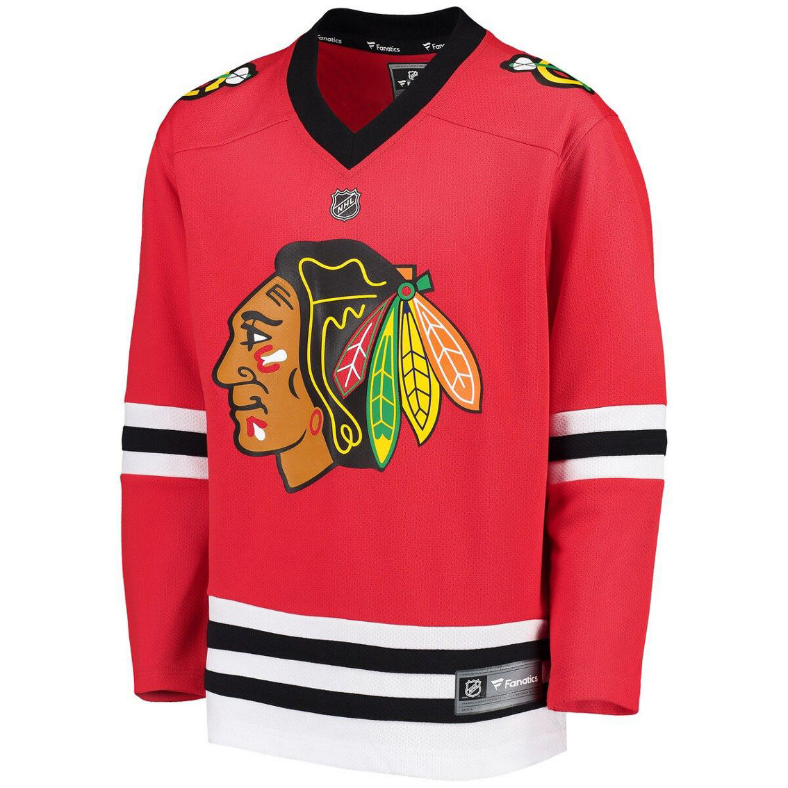 Fanatics Branded Youth Red Chicago Blackhawks Home Replica Blank Jersey - Image 3 of 4