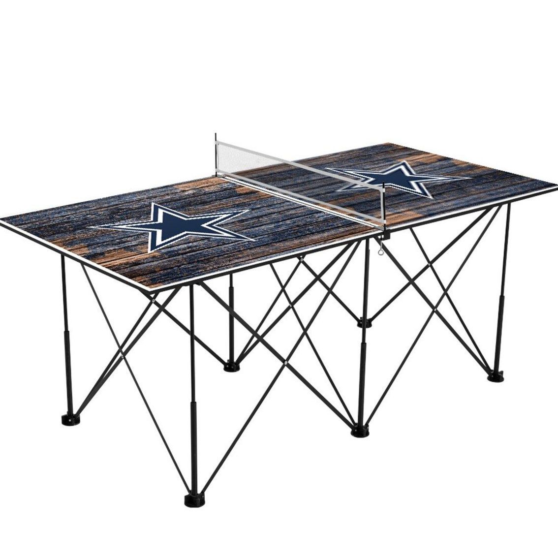 Victory Tailgate Dallas Cowboys 6' Weathered Design Pop Up Table Tennis Set - Image 2 of 2