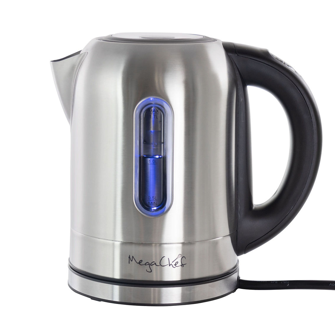 MegaChef 1.8Lt Stainless Steel body and Glass Electric Tea Kettle