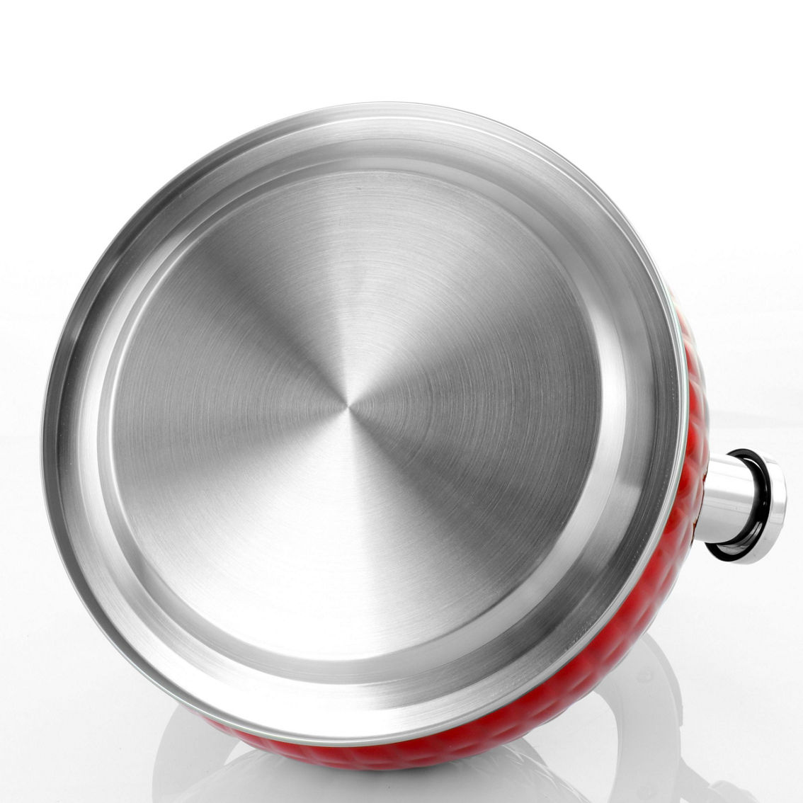 MegaChef 3 Liter Stovetop Whistling Kettle in Red - Image 4 of 5