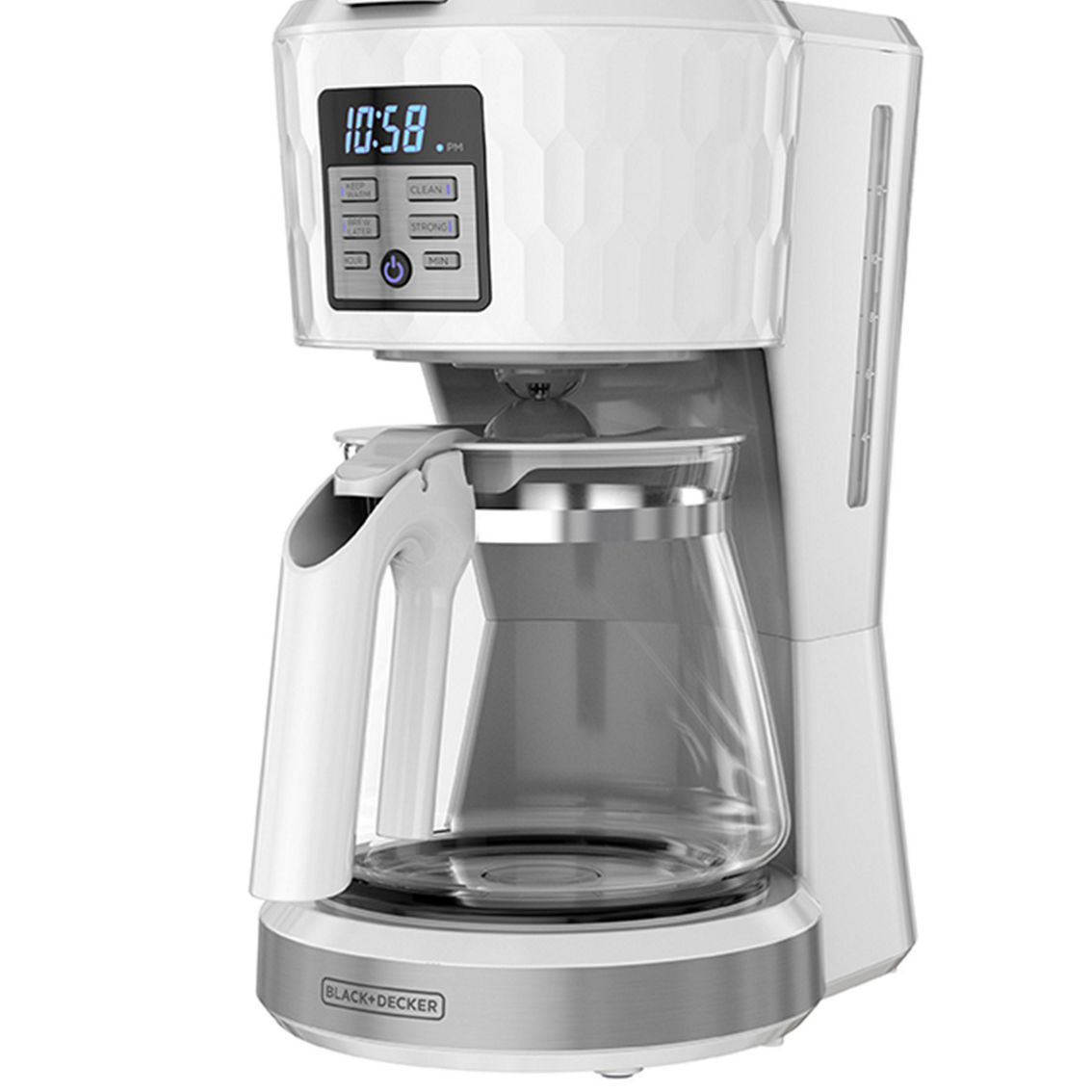 Black And Decker Honeycomb 12 Cup Coffee Maker In White