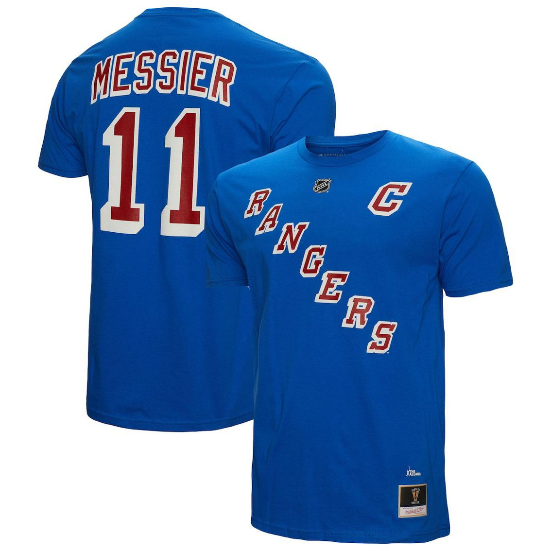 Mitchell & Ness Men's Mark Messier Blue New York Rangers Name & Number T-Shirt - Image 2 of 4