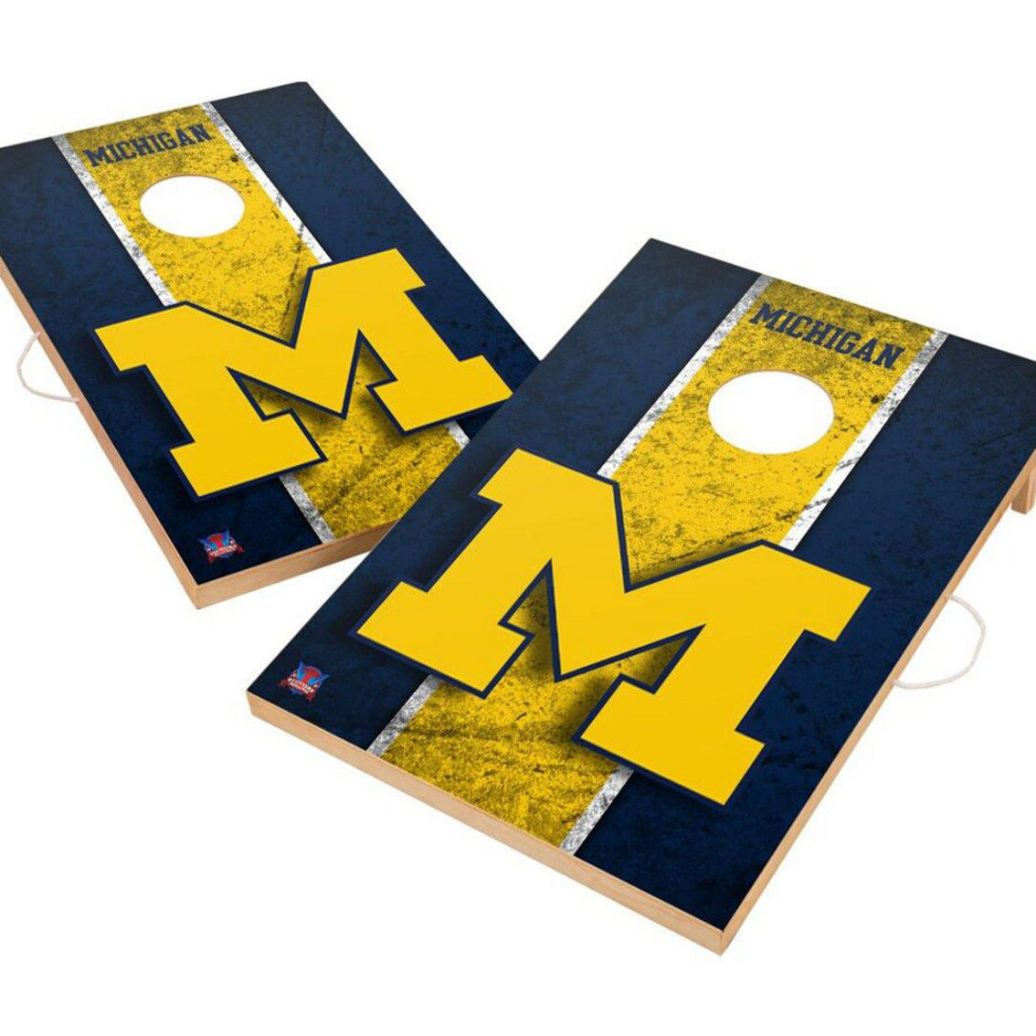 Victory Tailgate Michigan Wolverines 2' x 3' Solid Wood Cornhole Board Set - Image 2 of 2