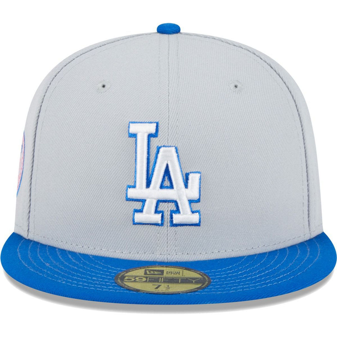 New Era Men's Gray/Blue Los Angeles Dodgers Dolphin 59FIFTY Fitted Hat - Image 3 of 4