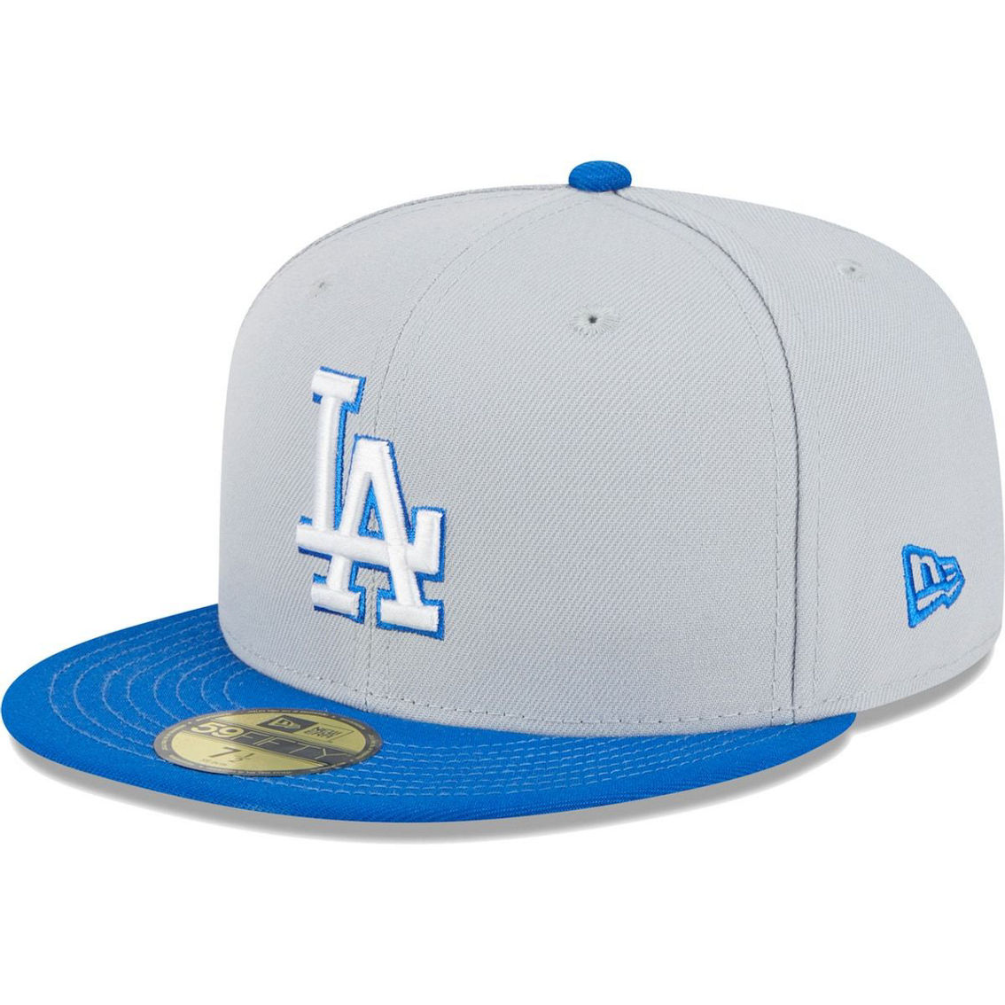 New Era Men's Gray/Blue Los Angeles Dodgers Dolphin 59FIFTY Fitted Hat - Image 4 of 4