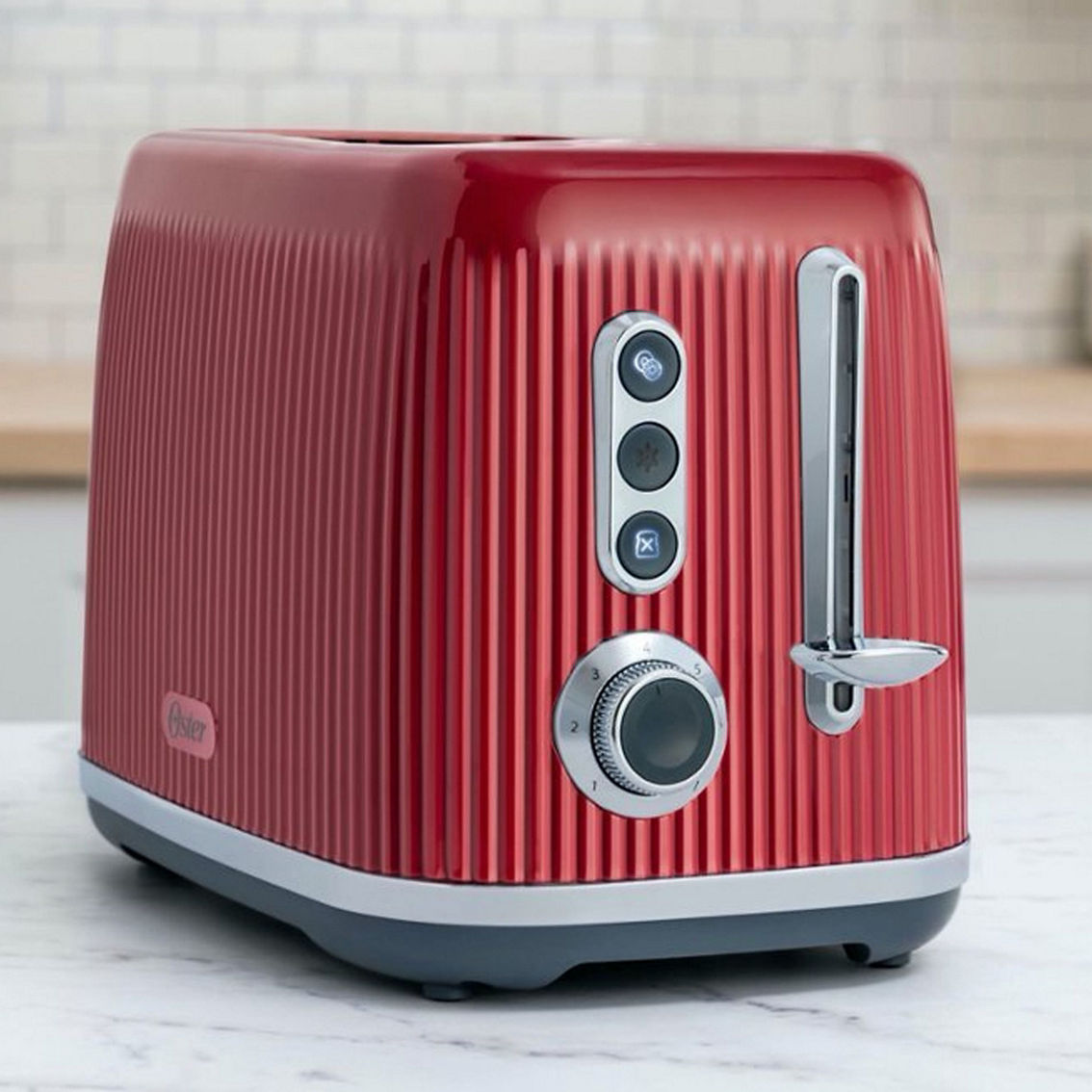 Oster Retro 2 Slice Toaster with Extra Wide Slots in Red - Image 2 of 3
