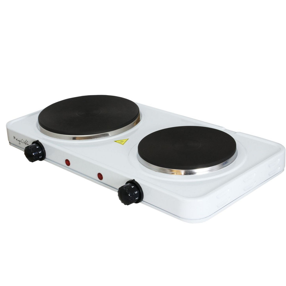  MegaChef Electric Easily Portable Ultra Lightweight Dual Coil  Burner Cooktop Buffet Range in Matte Black : Appliances