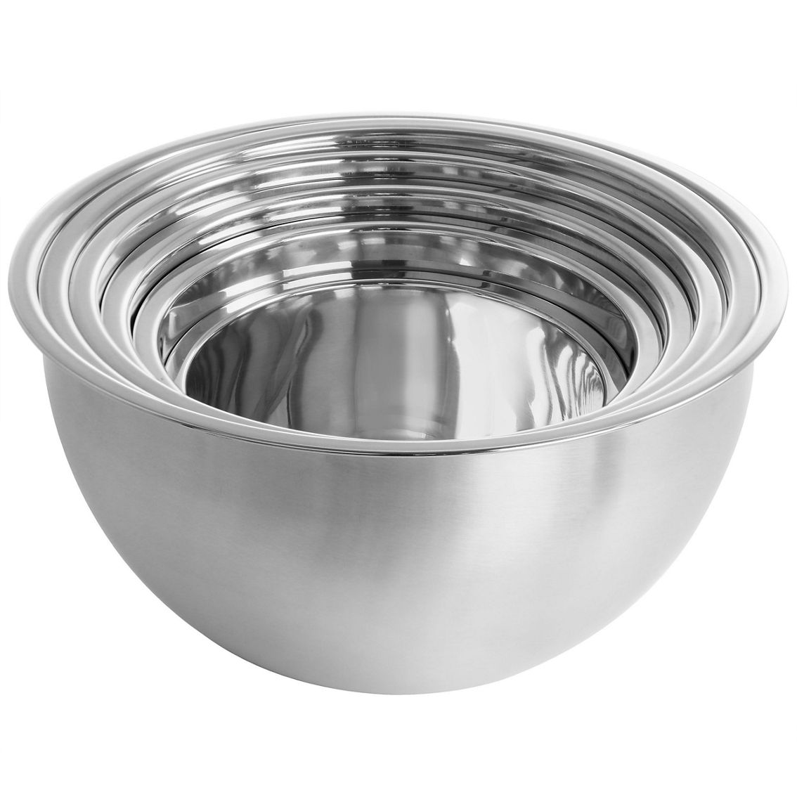 MegaChef 14 Piece Stainless Steel Measuring Cup and Spoon Set with Mixing Bowls - Image 4 of 5